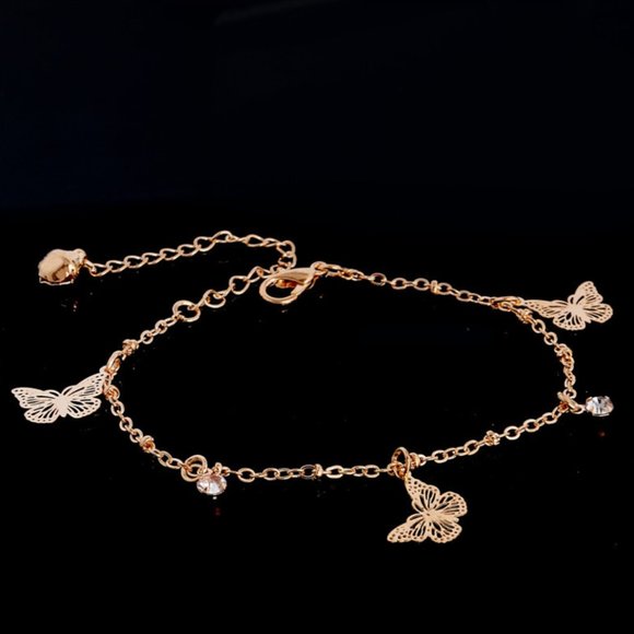 Sweet Simple Butterfly Shape Anklets Chain - Picture 5 of 8